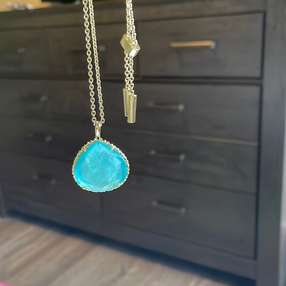 Teal Blue Pendant Kendra Scott Necklace